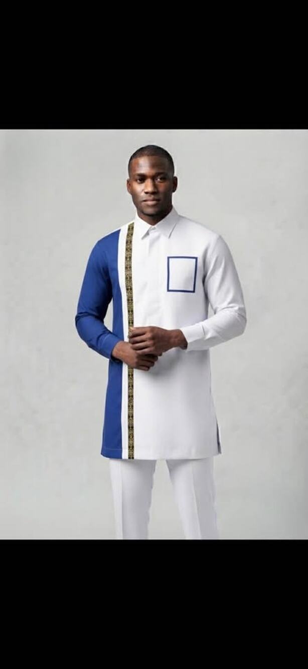 Men's Modern African Print Tunic Shirt